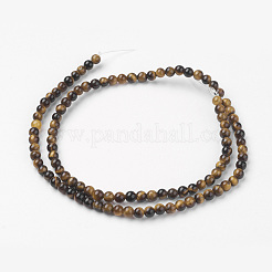 Природные желтые нити из бисера тигровый глаз&nbsp;G-G735-65-4mm-AB+