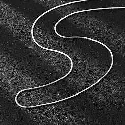 Латунь круглый змея цепи ожерелье материалы&nbsp;MAK-T006-11B-S