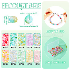 400 шт. 10-х цветные стеклянные бусины для выпечки&nbsp;DGLA-TA0001-28