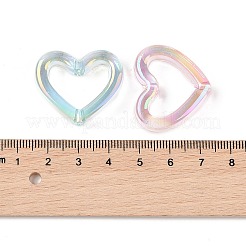 Прозрачные акриловые бусины с УФ-покрытием. смешанный цвет&nbsp;OACR-Z020-21A