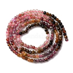 Нити из натуральных разноцветных турмалиновых бусин&nbsp;G-C226-B02-2mm-01