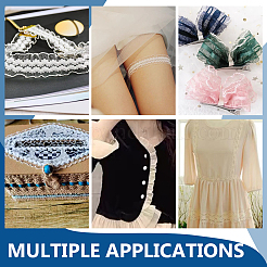 30 ярд чинлоновой плиссированной цветочной ленты&nbsp;OCOR-WH0046-73B