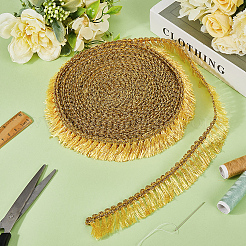 Кружевные ленты с кисточками из полиэстера&nbsp;DIY-WH0530-70B