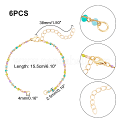 6 шт. 304 нержавеющая сталь эмалированная витая цепь браслет изготовление&nbsp;STAS-UN0029-33