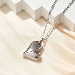 Нержавеющая сталь 304 навсегда в моем сердце памятные ожерелья с подвесками в виде пепла&nbsp;NJEW-P326-04P