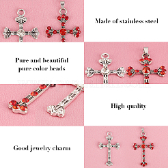 12 шт. 2 подвески из сплава в тибетском стиле со стразами&nbsp;RB-FH0001-04