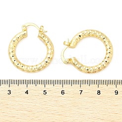 Двухцветные серьги-кольца из латуни&nbsp;EJEW-B117-06C-G