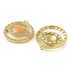 Латунные микропаве прозрачные подвески с фианитом&nbsp;KK-F871-13G