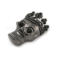 Сплав на тему Хэллоуина со стеклянными кабошонами и стразами&nbsp;FIND-B033-02A-B