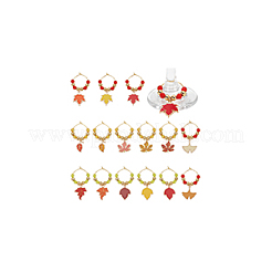 Осенняя тема бокал бокал для вина подвески&nbsp;AJEW-BC00013