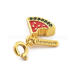 Латунная эмалевая подвеска с фруктами&nbsp;LS-HJEW-P020-01A-G