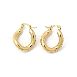 Овальные серьги-кольца из нержавеющей стали 201&nbsp;EJEW-Z151-05G