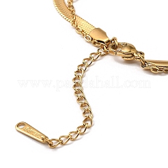 Браслеты из квадратной цепочки-змейки из нержавеющей стали 304 с 2-рядным плетением «тройной узел» для женщин&nbsp;BJEW-Q335-03G