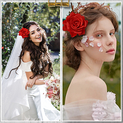 Заколки для волос из ткани и железа из кожи аллигатора&nbsp;AJEW-SP0002-84C