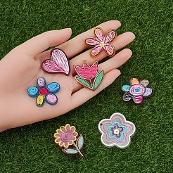 7шт 7 стиля прозрачные акриловые подвески&nbsp;KY-YW0001-18