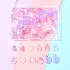 100 шт. 10 стиля прозрачных стеклянных подвесок&nbsp;GLAA-FS0002-16