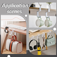 4 крючок для школьного ранца из алюминиевого сплава&nbsp;AJEW-AR0005-32