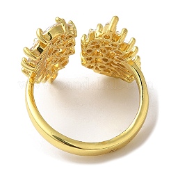 Открытые манжеты с двойными крылышками из кубического циркония&nbsp;RJEW-Q168-03G-02