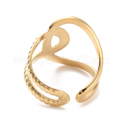 Кольца-манжеты с полым узлом из нержавеющей стали 304 RJEW-D002-43G-1