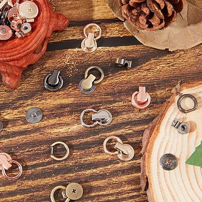 20 комплект двухцветных застежек для подвески сумок из сплава&nbsp;DIY-GF0007-32-1