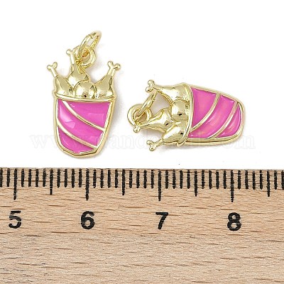 Латунь эмаль подвески&nbsp;KK-I358-072G-01-1