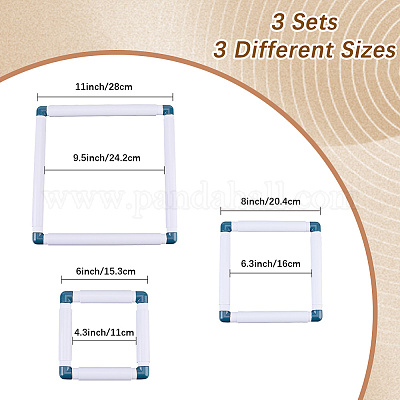 3 шт. 3 стиля пластиковые пяльцы для вышивки крестом DIY-CP0012-44A-1