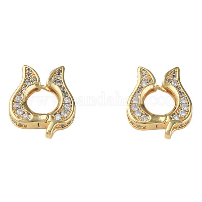 Латунная застежка из прозрачного кубического циркония KK-N233-231-1