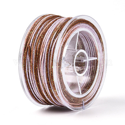 27 м сегментно окрашенные круглые полиэфирные витые шнуры&nbsp;OCOR-N009-02A-22-1