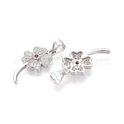 Подвески из стерлингового серебра с микропаве и прозрачными кубическими циркониями в честь 925-го дня Святого Патрика.&nbsp;STER-T008-80P-1