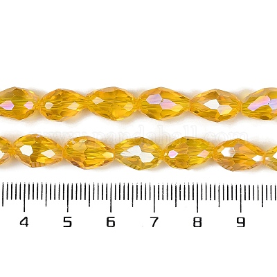 Прозрачные стеклянные бусины гальваническим пряди EGLA-N013-T8mm-B04-1