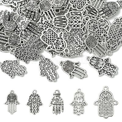 50шт 5 стиля подвески из сплава в тибетском стиле&nbsp;TIBEP-YW0001-79-1