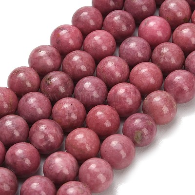 Природные родонит бисер нитей&nbsp;G-F820-K06-10mm-1