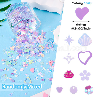 100 г пластиковых пайеток&nbsp;PVC-TA0001-04C-1