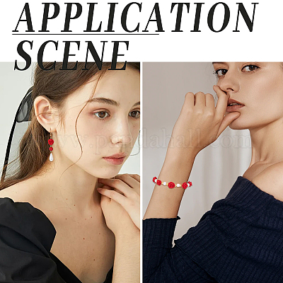 80 шт. 2 вида бусин киновари&nbsp;FIND-SC0014-39-1
