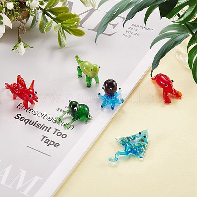 6 шт. 6 стильные украшения для лэмпворк ручной работы&nbsp;AJEW-SZ0002-30-1