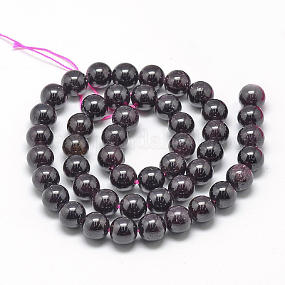 Гранат природный бисер нитей&nbsp;X-G-R446-4mm-31-1