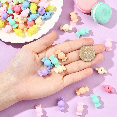 100шт прорезиненные акриловые бусины&nbsp;SACR-YW0002-06-1