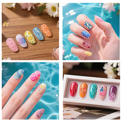 Шаблоны для нейл-арта из нержавеющей стали и пластика&nbsp;MRMJ-UN0001-014-1