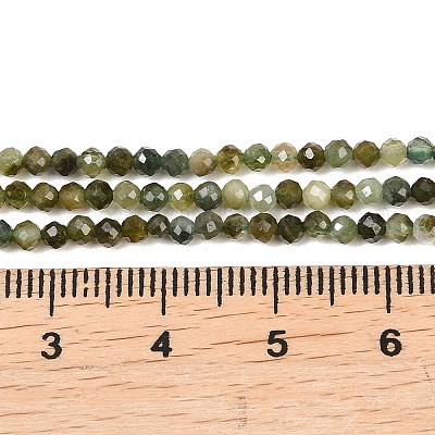 Бусы из натурального зеленого турмалина&nbsp;G-B175-D14-2mm-1