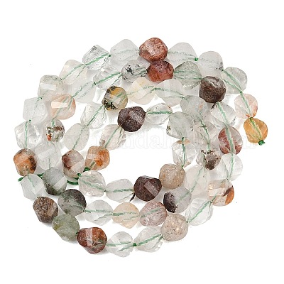 Натуральный зеленый lodolite кварц бисер пряди&nbsp;G-P611-C30-01-1