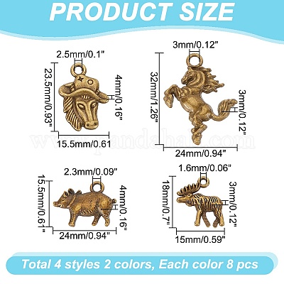 64шт 8 стиля подвески из сплава в тибетском стиле FIND-AR0005-03-1