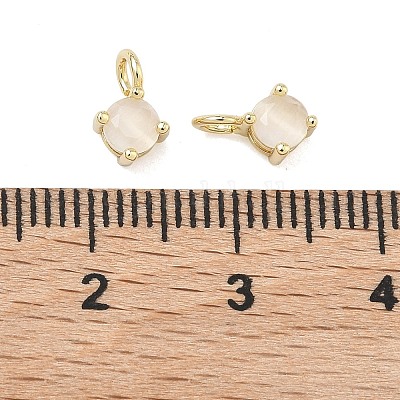 Латунные подвески в виде кошачьего глаза&nbsp;KK-C251-09A-G-1