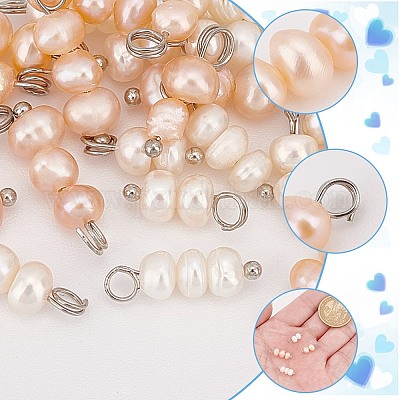 4 комплект подвесок из натурального культивированного пресноводного жемчуга 2 цветов&nbsp;FIND-AR0004-60-1