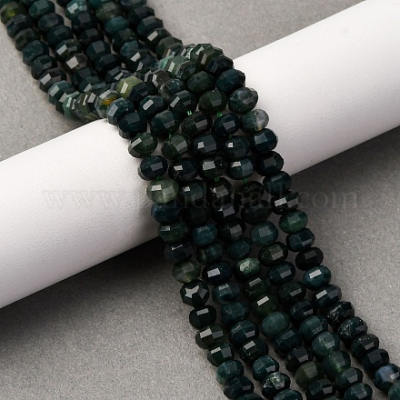 Природные моховой агат бисер нитей G-P587-D09-01-1