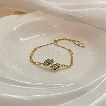 Браслеты-слайдеры из сплава со стразами&nbsp;LS-BJEW-H206-01G-1