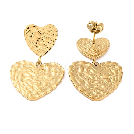 Серьги-гвоздики из нержавеющей стали 304 с ионным покрытием (IP) EJEW-G395-24G-1