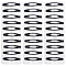 4 Sets Iron Snap Hair Clips, Black, 61x12.5x8mm
