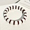 Resin Bangles, Stripe, Coconut Brown, Inner Diameter: 2.52 inch(6.4cm)
