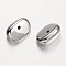 Oval CCB Plastic Beads, Platinum, 15x10.5x7mm, Hole: 1.5mm
