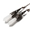Natural Quartz Crystal Dowsing Pendulum Big Pendants, with Brass Findings, Bullet, 260~270mm, Hole: 1.5mm